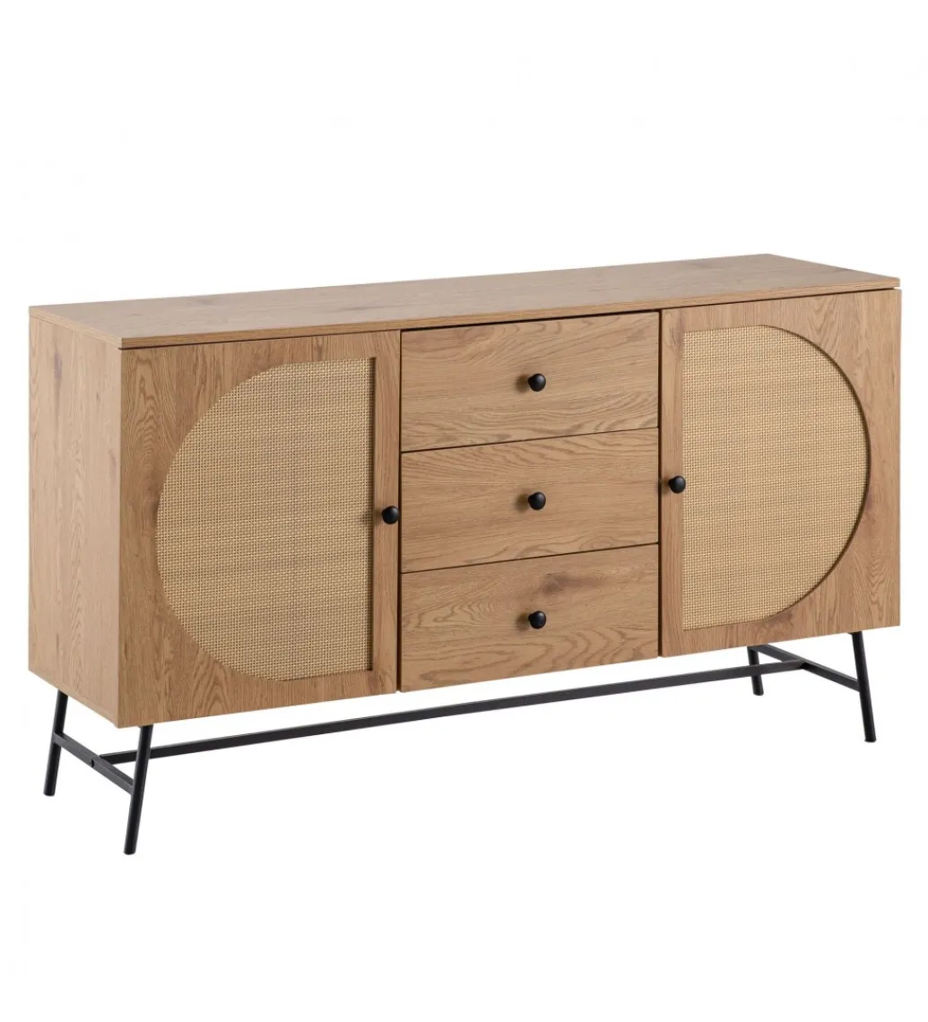 WOHNLING, GERMANY Komoda FONTA 140 cm w optyce dębu