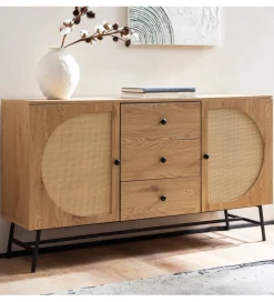 WOHNLING, GERMANY Komoda FONTA 140 cm w optyce dębu