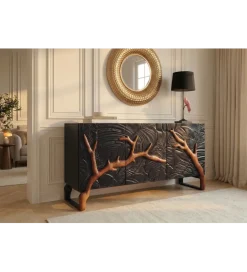 Invicta Interior Komoda FOREST 160 cm 3D drewno mango