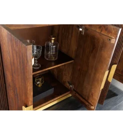 Invicta Interior Komoda GATSBY 170 cm drewno mango blat biały marmur