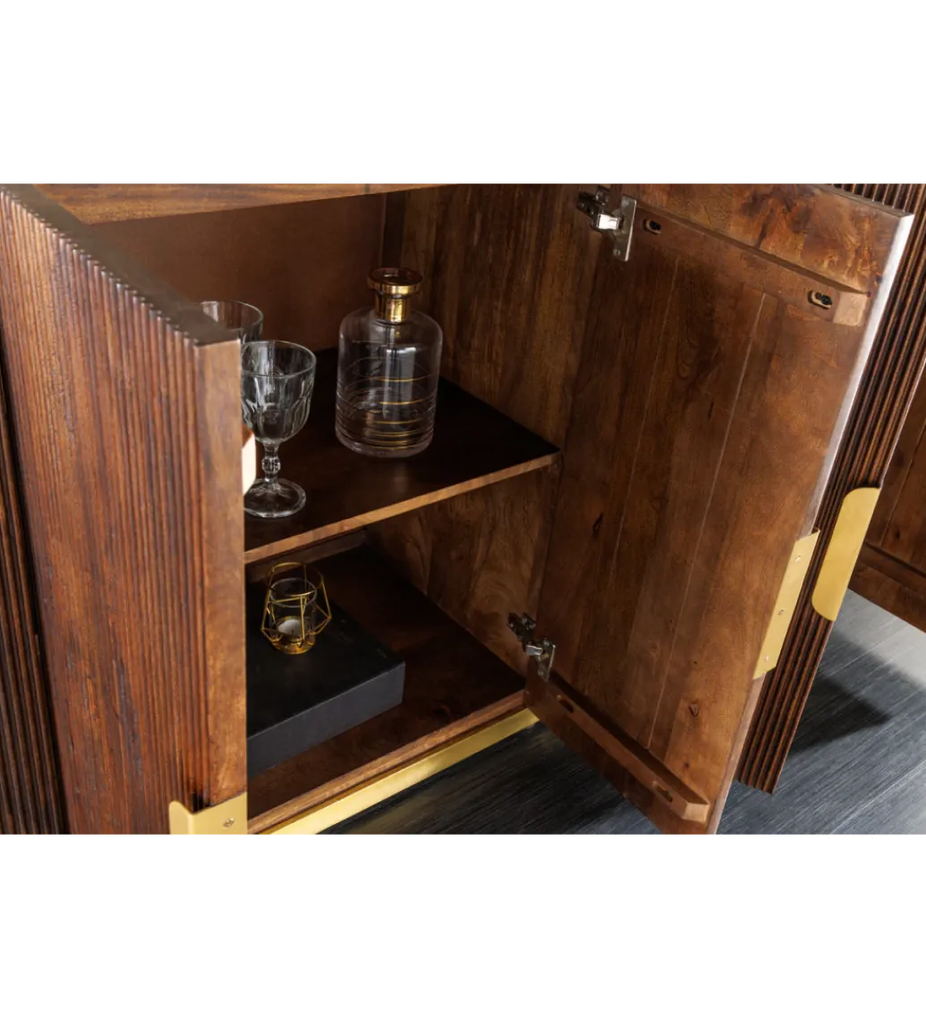 Invicta Interior Komoda GATSBY 170 cm drewno mango blat biały marmur