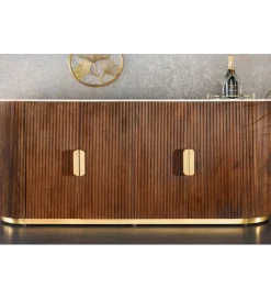 Invicta Interior Komoda GATSBY 170 cm drewno mango blat biały marmur