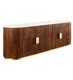 Invicta Interior Komoda GATSBY 170 cm drewno mango blat biały marmur