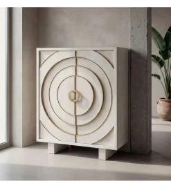 Zona-Design Komoda GEMANAT 113 cm drewno mango biała