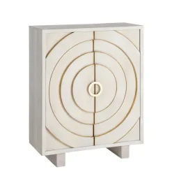 Zona-Design Komoda GEMANAT 113 cm drewno mango biała