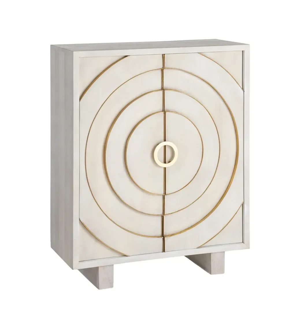 Zona-Design Komoda GEMANAT 113 cm drewno mango biała