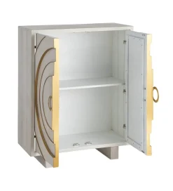 Zona-Design Komoda GEMANAT 113 cm drewno mango biała