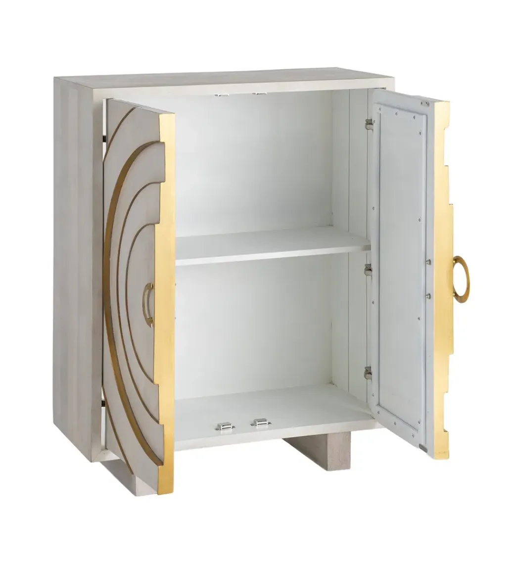 Zona-Design Komoda GEMANAT 113 cm drewno mango biała