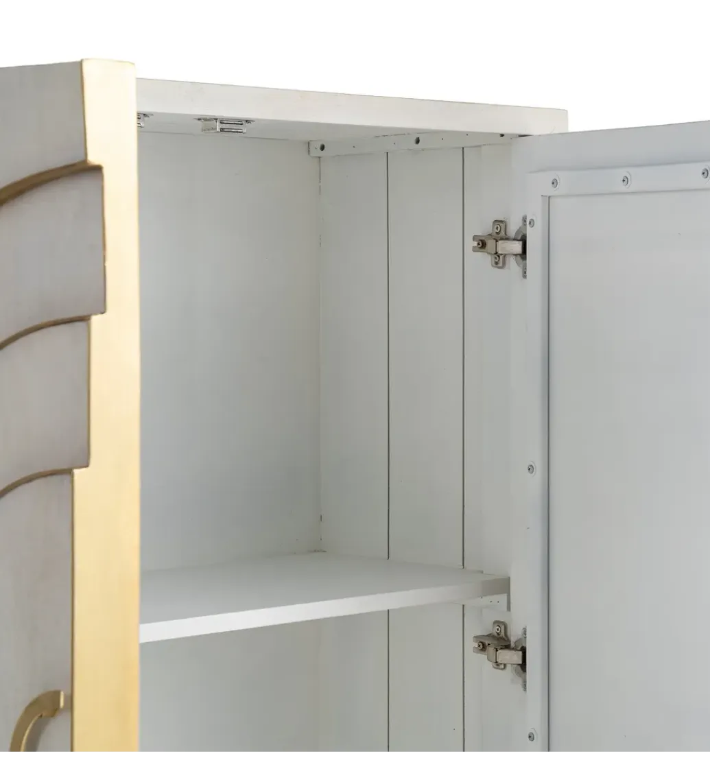 Zona-Design Komoda GEMANAT 113 cm drewno mango biała
