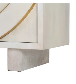 Zona-Design Komoda GEMANAT 113 cm drewno mango biała