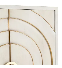 Zona-Design Komoda GEMANAT 113 cm drewno mango biała