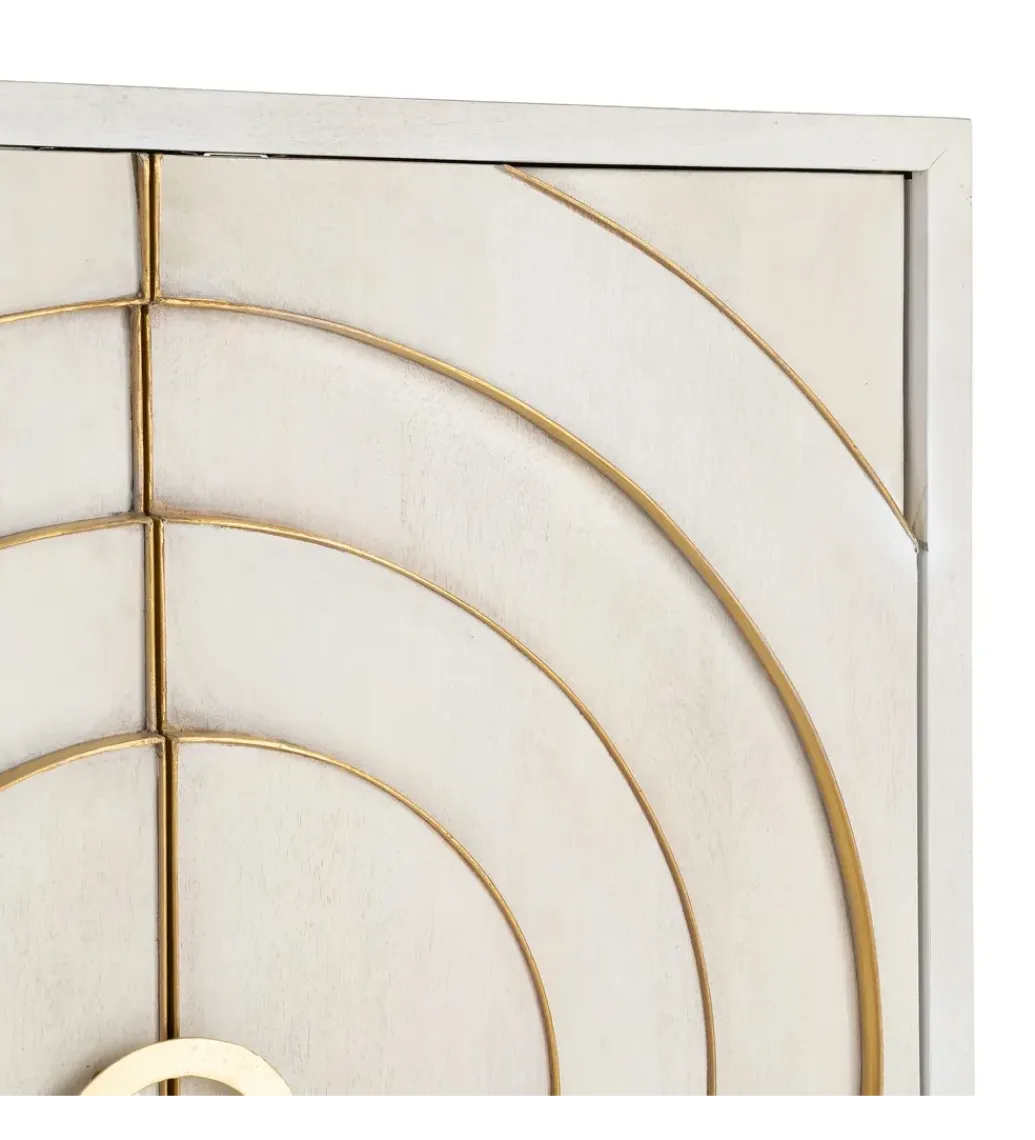 Zona-Design Komoda GEMANAT 113 cm drewno mango biała