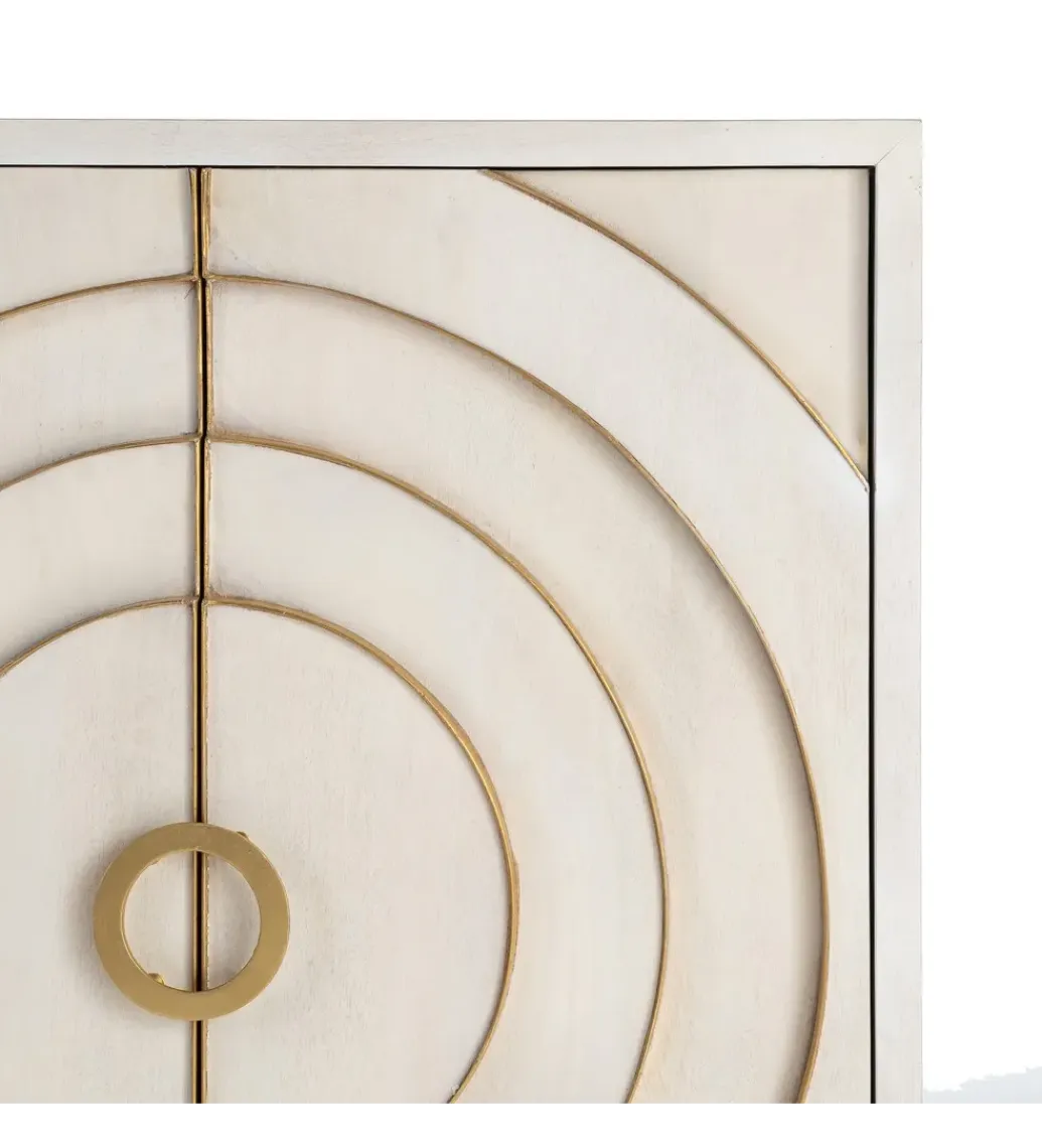 Zona-Design Komoda GEMANAT 113 cm drewno mango biała