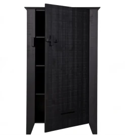 WOOOD Komoda GIJS 142 cm drewno sosna czarna
