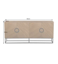 Invicta Interior - przedsprzedaż Komoda GRANDEZZA 180 cm kolor drewna orzecha