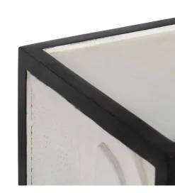 DENZO Komoda HALENSA 102 cm drewno mango czarnobiała