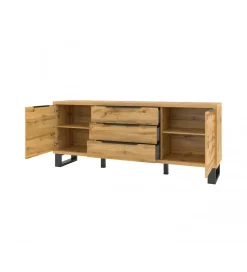 Helvetia Komoda Halle 200 cm w optyce dąb wotan