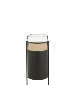 J-Line Komoda IVY 80 cm naturalna czarna