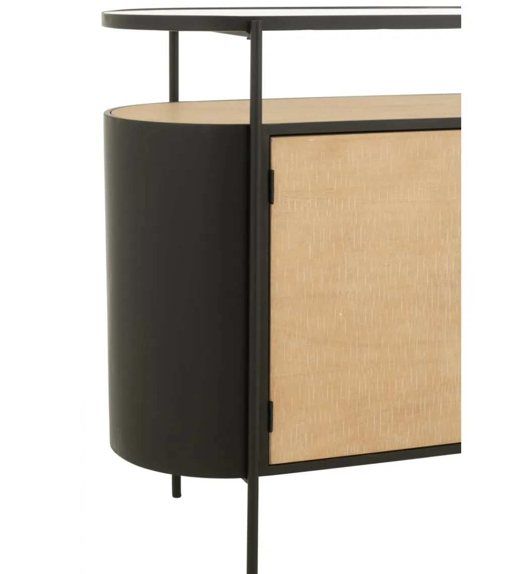 J-Line Komoda IVY 150 cm naturalna czarna