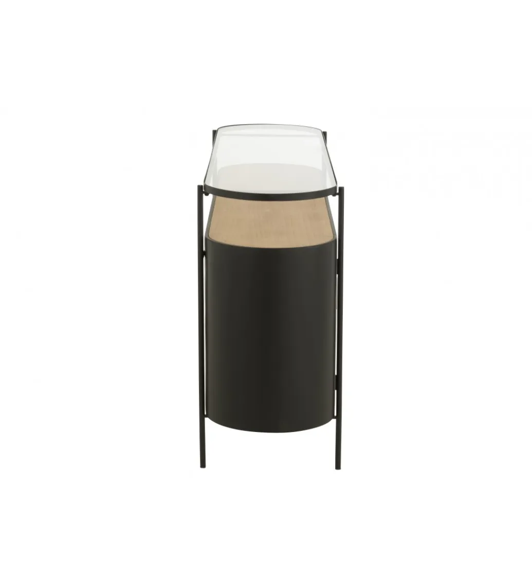 J-Line Komoda IVY 150 cm naturalna czarna