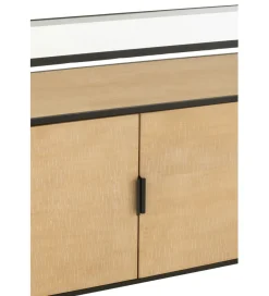J-Line Komoda IVY 150 cm naturalna czarna