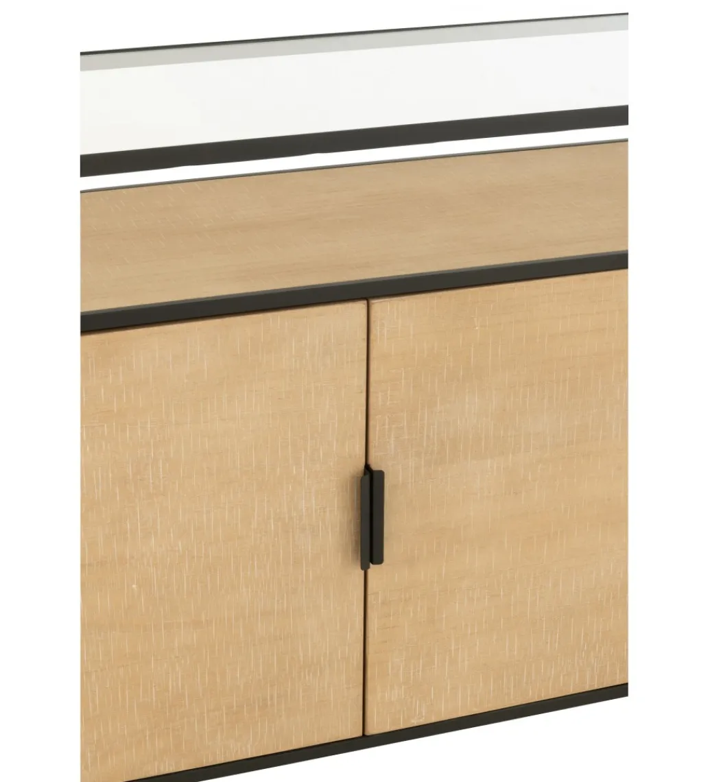 J-Line Komoda IVY 150 cm naturalna czarna