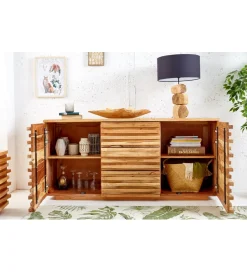 Invicta Interior Komoda JAGNCY Relief 160 cm drewno akacja