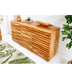 Invicta Interior Komoda JAGNCY Relief 160 cm drewno akacja