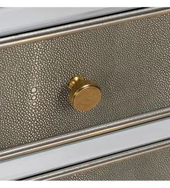 Zona-Design Komoda KOSTI 81 cm szklana srebrno-szary