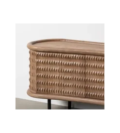 Zona-Design Komoda LANZZI 120 cm czarny mat/dąb artisan
