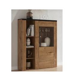 Helvetia Komoda LARONA 100 cm o wybarwieniu dąb lefkas z kolorem touchwood