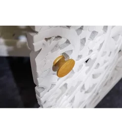 Invicta Interior - przedsprzedaż Komoda LYNX 170 cm drewno mango biała