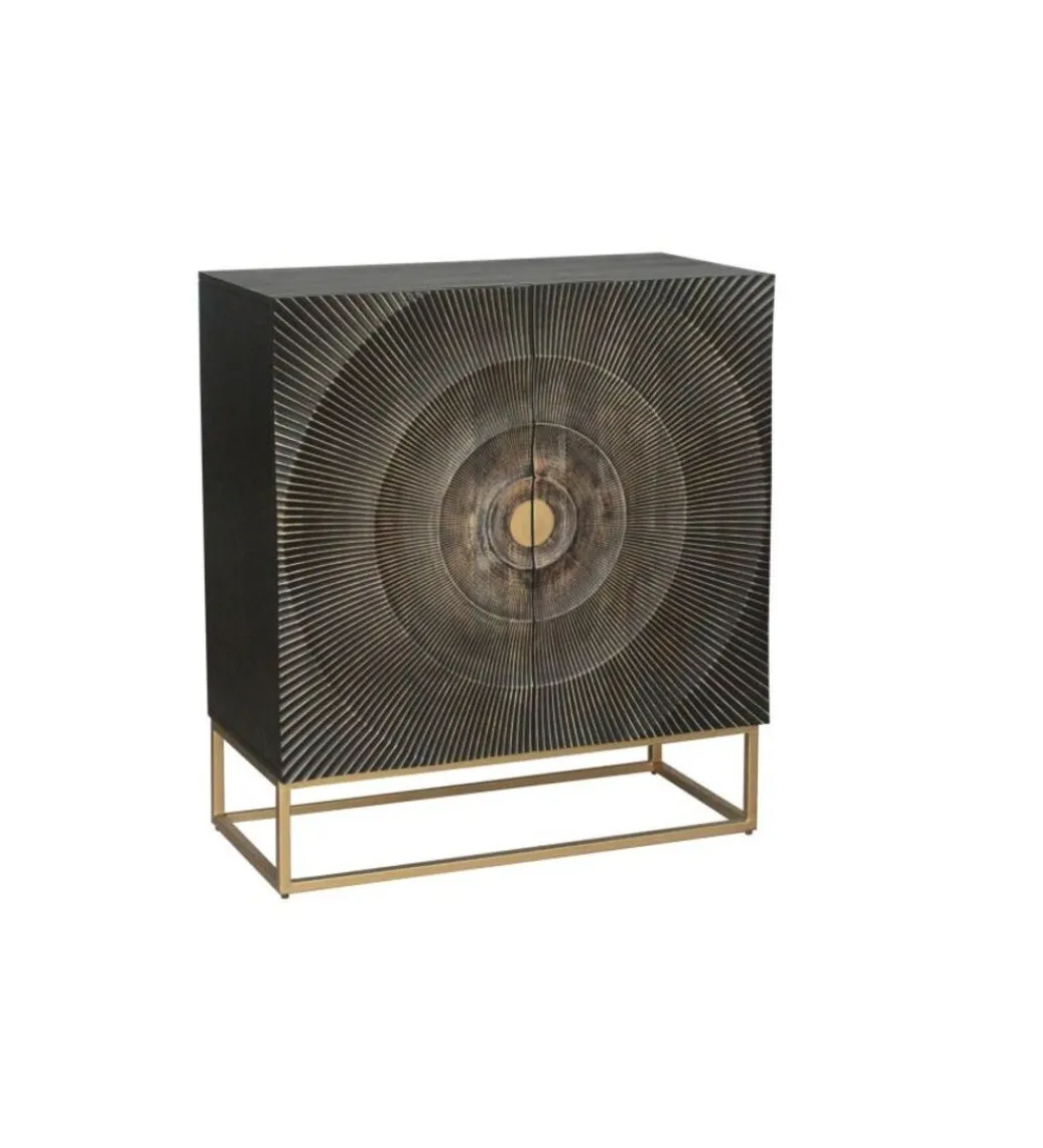 KARE Komoda MADEIRA 100 x 90 cm ciemna drewno mango