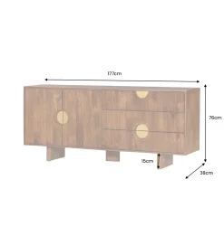 Invicta Interior Komoda MADISON 180 cm drewno mango