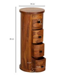 WOHNLING, GERMANY Komoda MIGRA 85 cm drewno sheesham