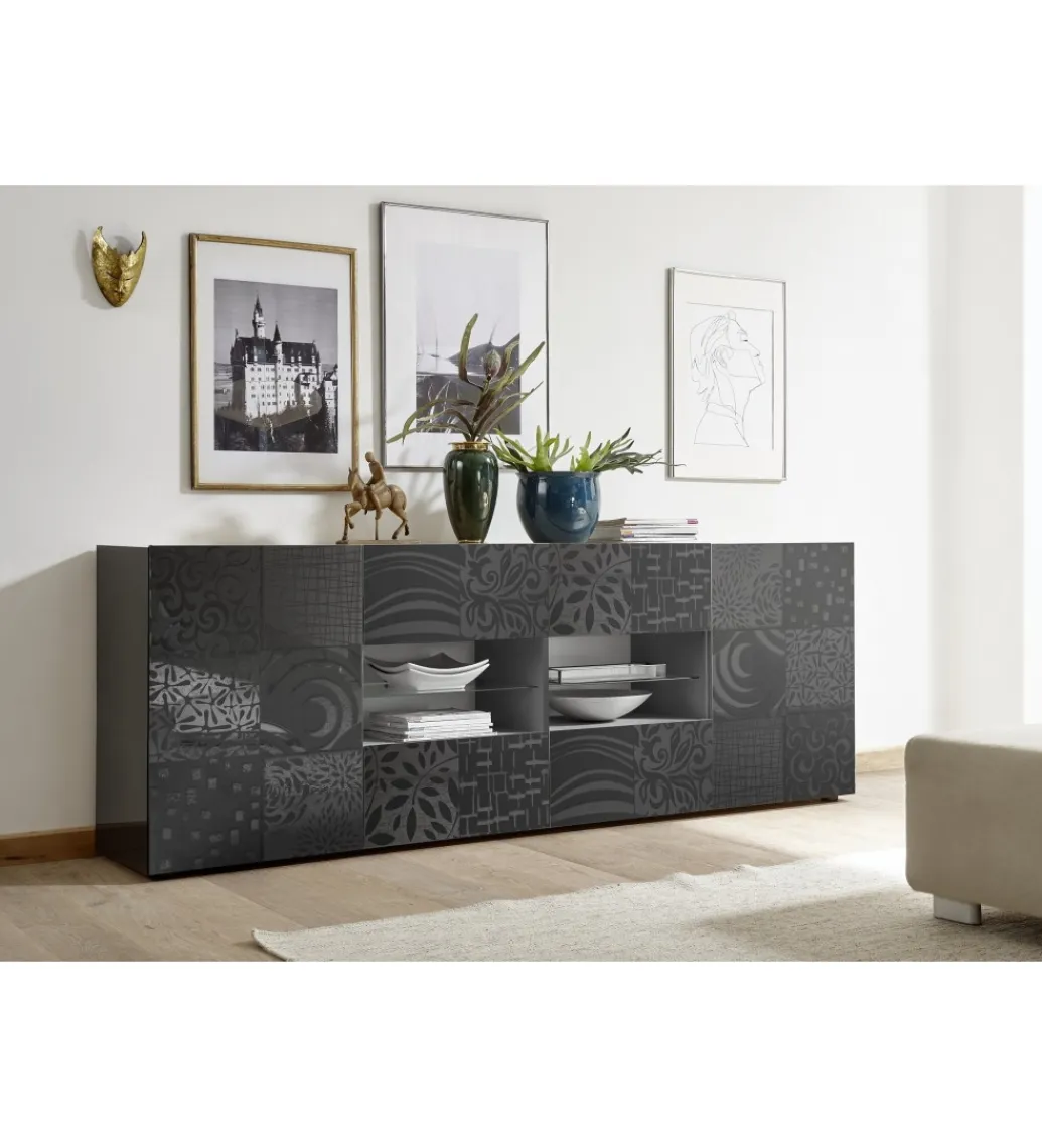 MCA Linia Włoska Komoda MIRO 240 cm antracyt