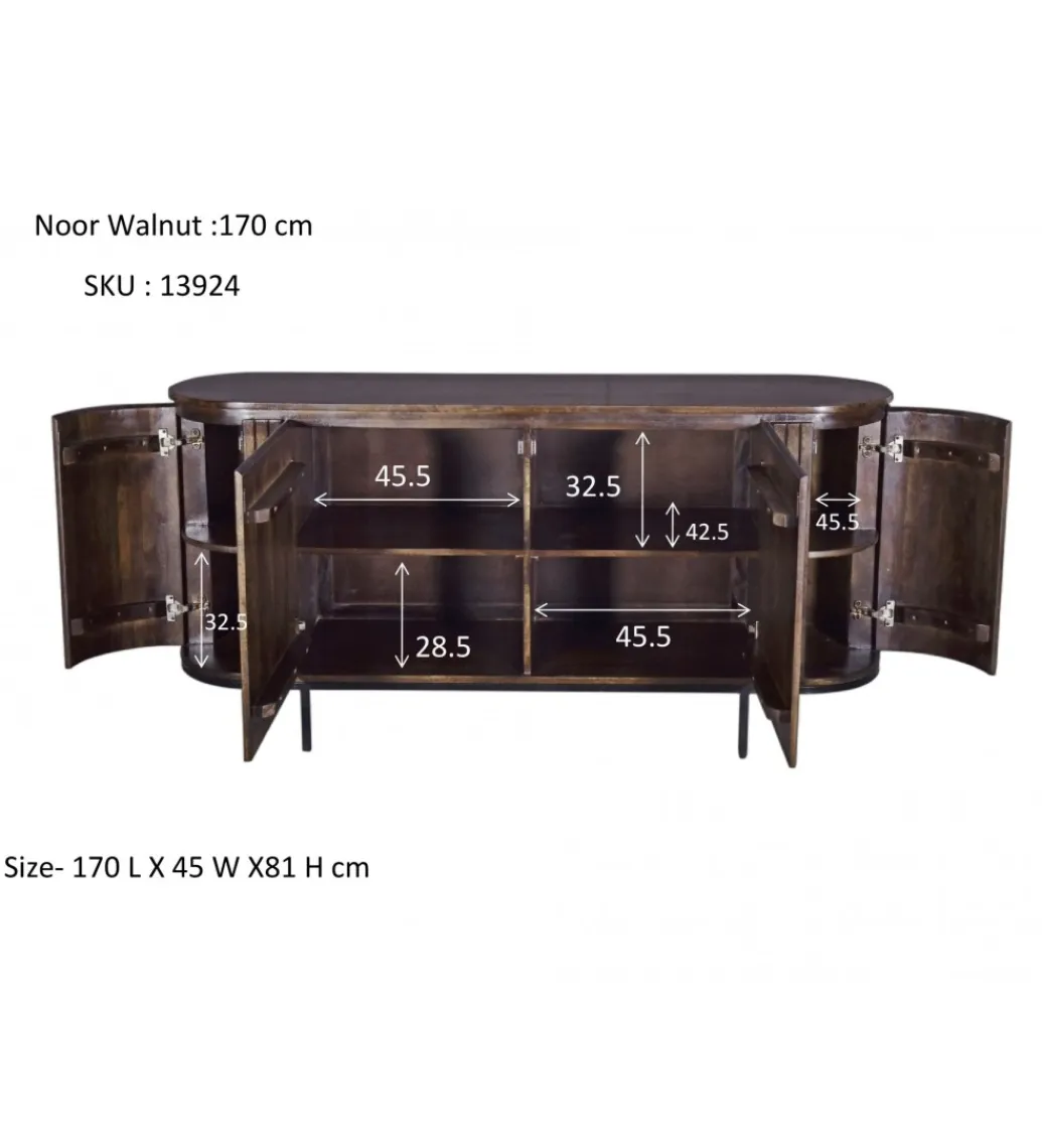LF-Design Komoda NOORK 170 cm w kolorze orzechowym