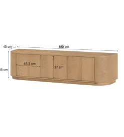 LF-Design Komoda NOVERO 180 cm drewno dębowe
