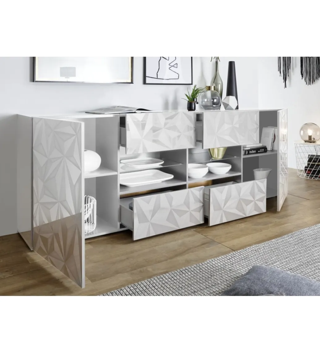 MCA Linia Włoska Komoda PRISMA 240 Cm Biała