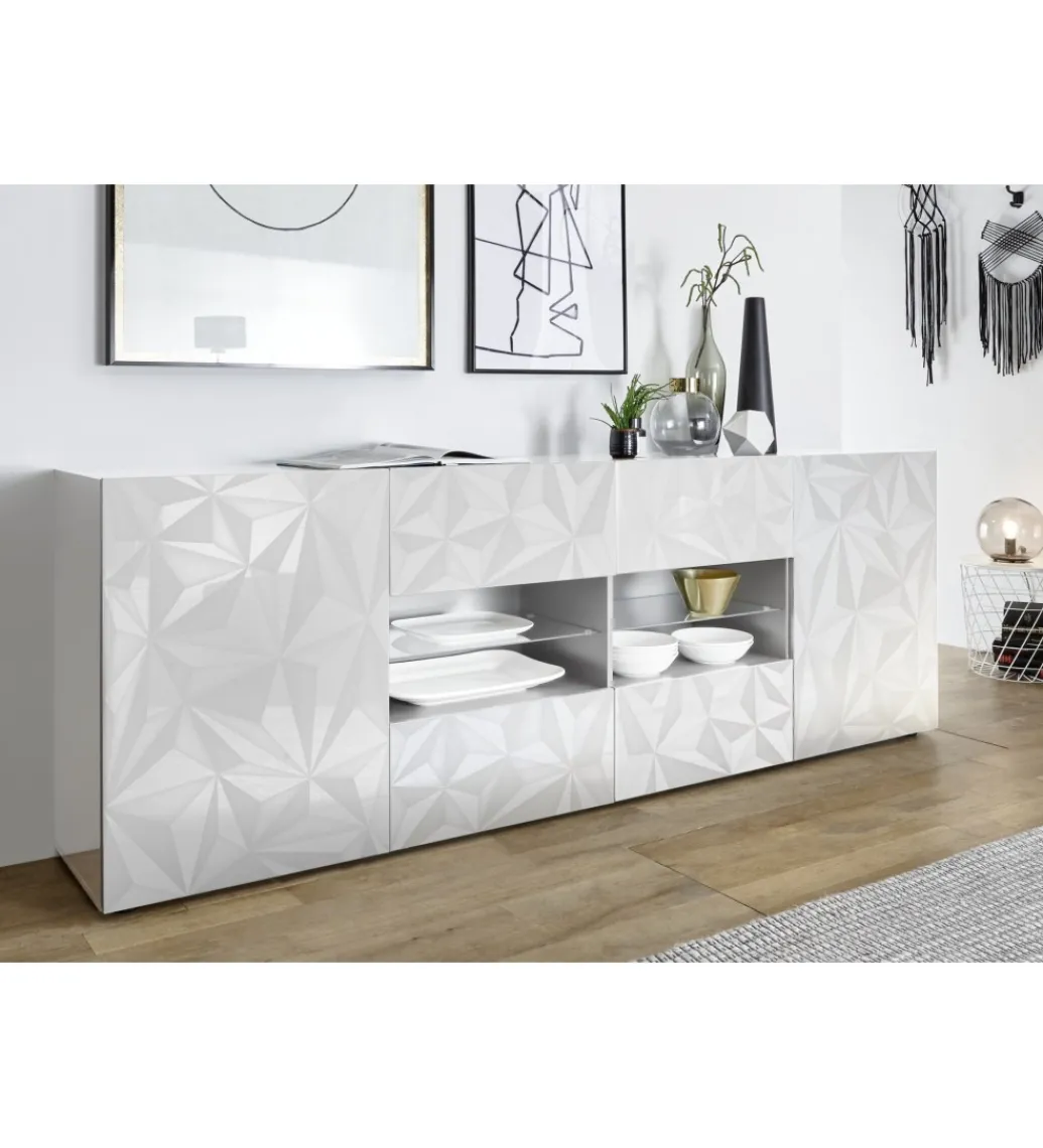 MCA Linia Włoska Komoda PRISMA 240 Cm Biała