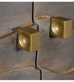 Exclusivas Komoda QUTINESKA 110 cm drewno mango szara