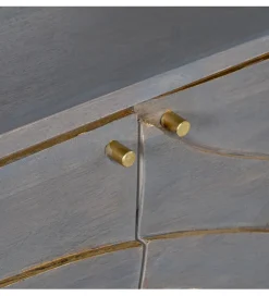Exclusivas Komoda QUTINESKA 149 cm drewno mango szara