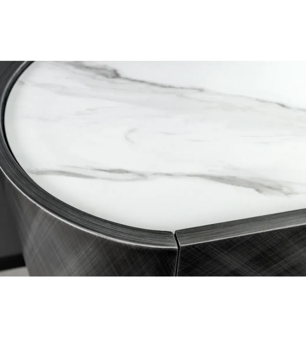 Invicta Interior Komoda REFLECTION 150 cm efekt 3D marmur antracyt