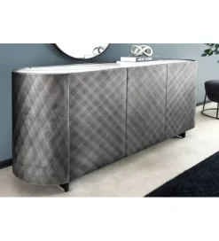 Invicta Interior Komoda REFLECTION 150 cm efekt 3D marmur antracyt
