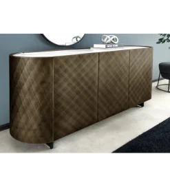 Invicta Interior Komoda REFLECTION 150 cm efekt 3D marmur brązowa