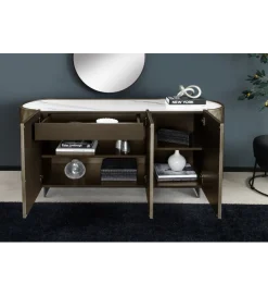 Invicta Interior Komoda REFLECTION 150 cm efekt 3D marmur brązowa