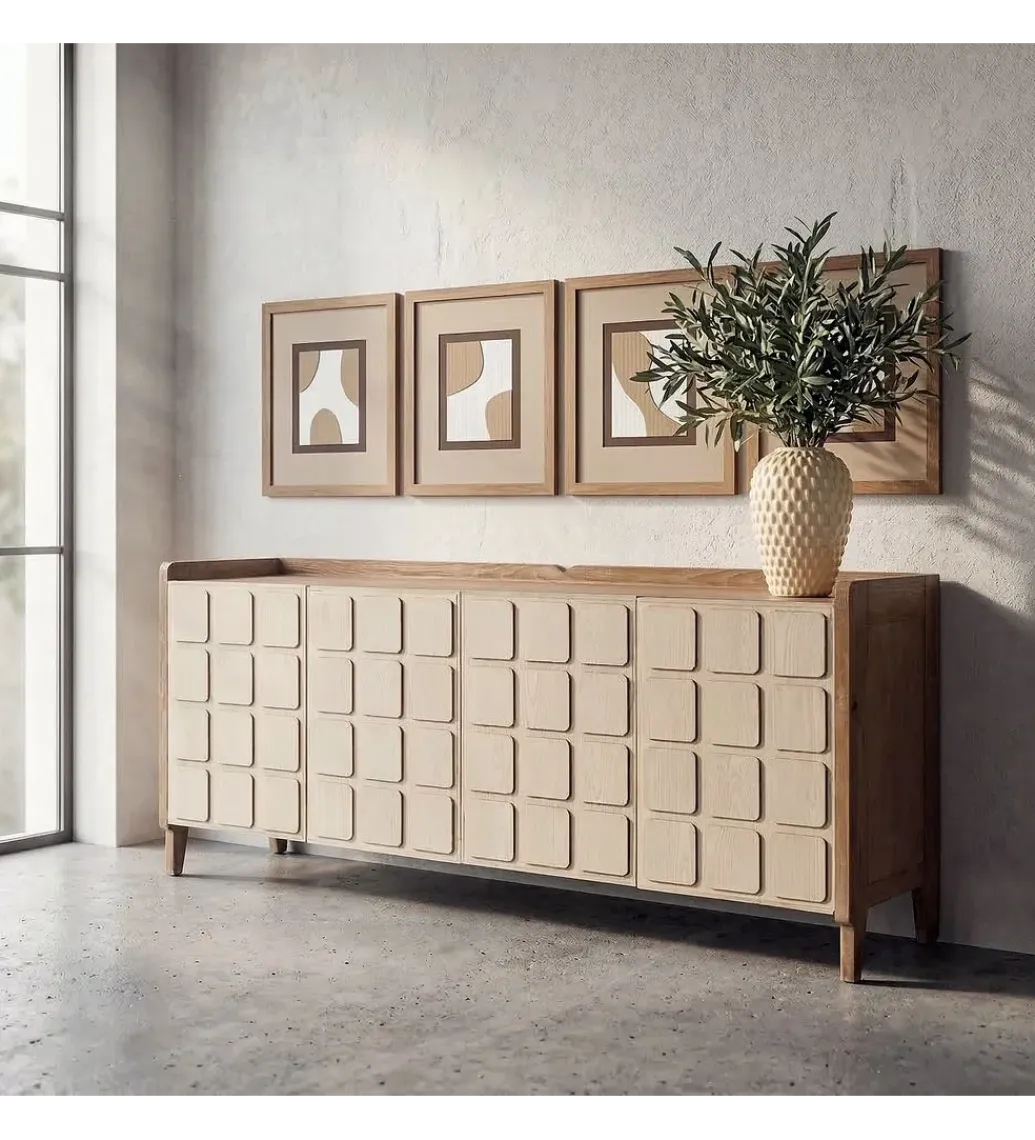 Zona-Design Komoda RESEME 180 cm naturalny biały