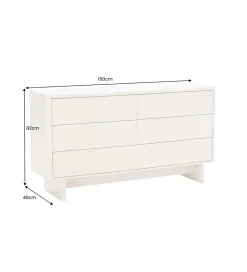 Invicta Interior Komoda SAVOY 150 cm biała