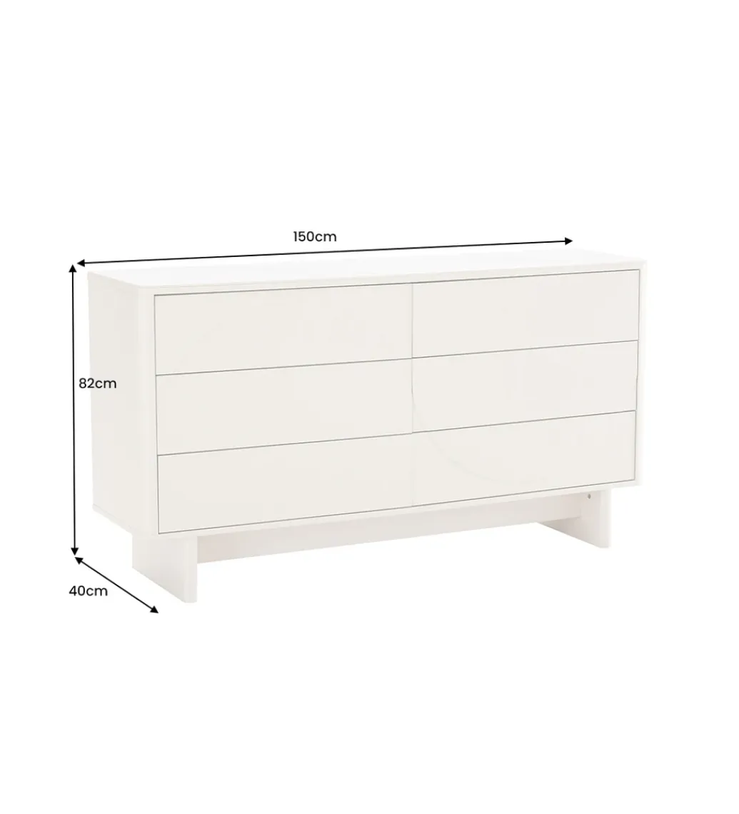 Invicta Interior Komoda SAVOY 150 cm biała