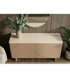 Invicta Interior Komoda SAVOY 150 cm ceramika w optyce trawertynu